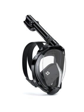 WSTOO Full Face Snorkel Mask Adult L/XL 180° Panoramic View w/ Camera Mount NEW